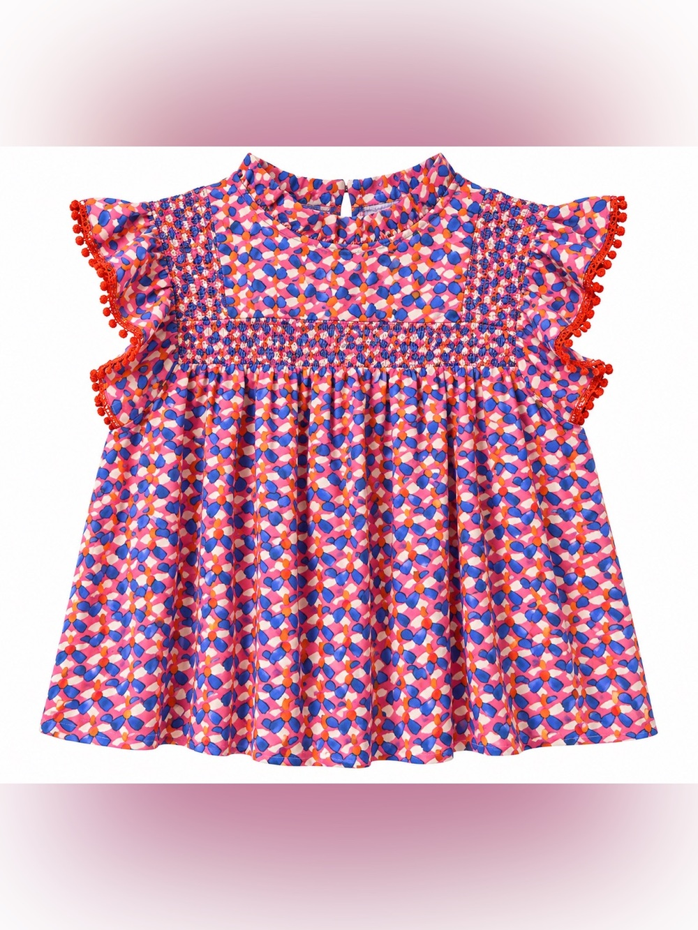 THML Smocked Flutter Sleeve Top- M
